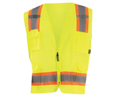 Mesh Two-Tone Surveyor Vest W/Zipper - Image 1