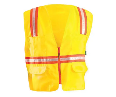 Solid/Mesh Two-Tone Surveyor Vest W/Zipper - Image 1