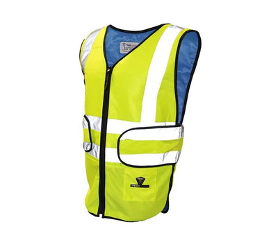 Phase Change Cooling Vest W/4 Inserts, Hi-Viz Yellow - Image 1