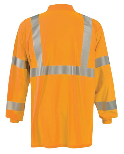 Wicking & Cooling Birdseye Polo Long Sleeve Class 3 T-Shirt - Image 4