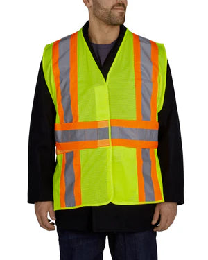 MESH TWO-TONE EXPANDABLE VEST w/ HOOK & LOOP - Type R Class 2