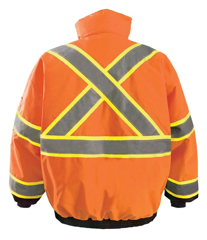 2-In-1 Black Bottom X-Back Quilted Bomber Jacket