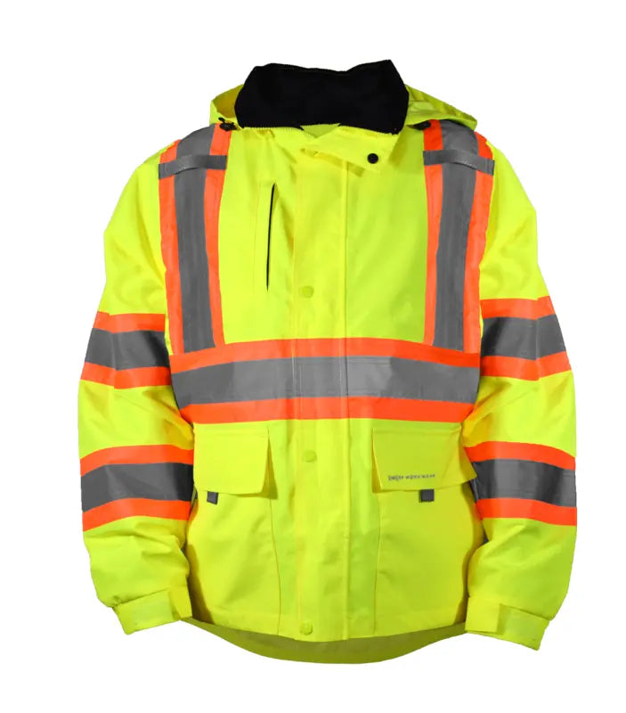 TWO-TONE X-BACK RIPSTOP RAIN JACKET - Type R Class 3 TWO-TONE X-BACK RIPSTOP RAIN JACKET - Type R Class 3