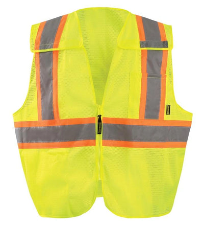 Mesh 5-Pt. Breakaway Two-Tone X-Back Vest w/Quick Release Zipper - Image 2