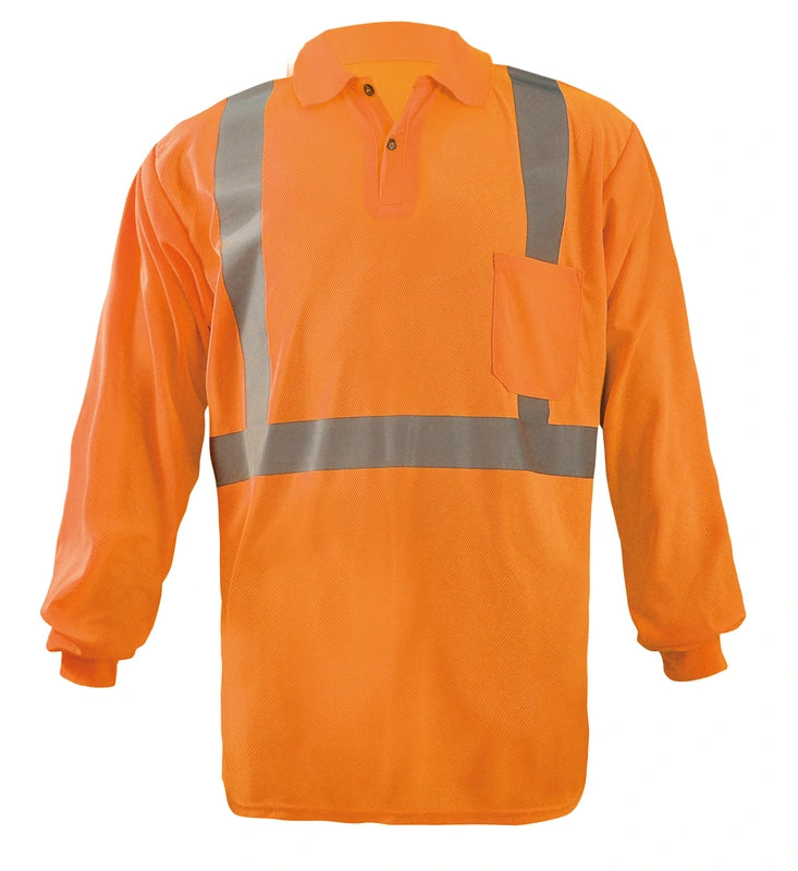 Long Sleeve Wicking Birdseye Polo Shirt W/Pocket