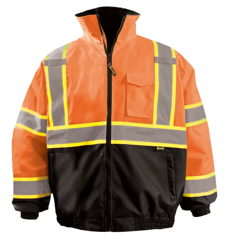 2-In-1 Black Bottom X-Back Quilted Bomber Jacket