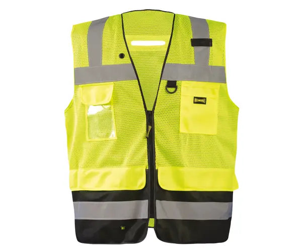 Mesh Black Bottom Surveyor Vest W/Zipper