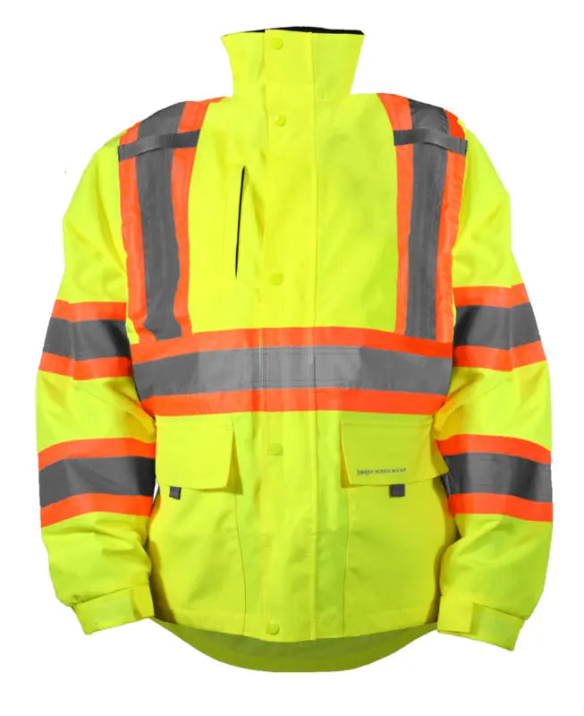 TWO-TONE X-BACK RIPSTOP RAIN JACKET - Type R Class 3 TWO-TONE X-BACK RIPSTOP RAIN JACKET - Type R Class 3
