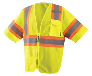 OccuNomix | Engineered Tough Safety Gear - Mesh Two-Tone Vest W/Zipper