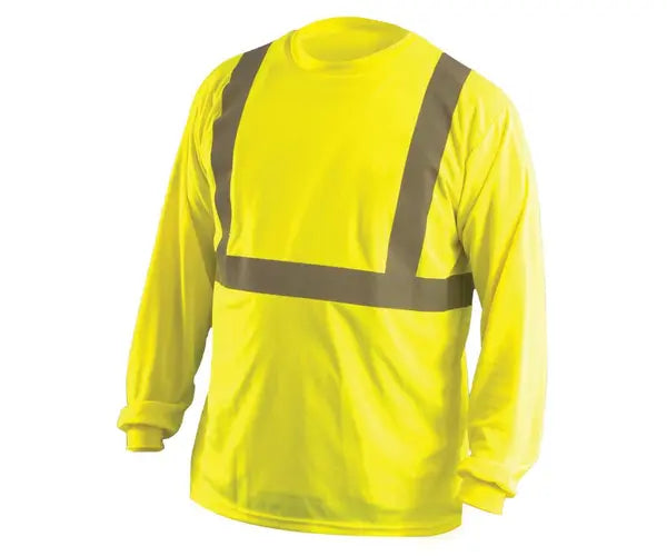 トップス everyone high gauge border long sleeve OccuNomix | Engineered Tough Safety Gear - Long Sleeve