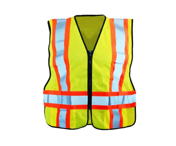 Solid Two-Tone Expandable Vest W/Zipper