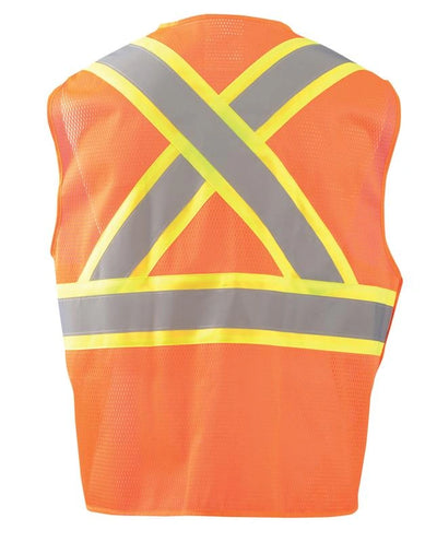 Mesh 5-Pt. Breakaway Two-Tone X-Back Vest w/Quick Release Zipper - Image 3