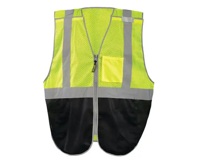 Mesh/Solid Black Bottom 5-Pt. Breakaway Vest w/Quick Release Zipper - Image 1