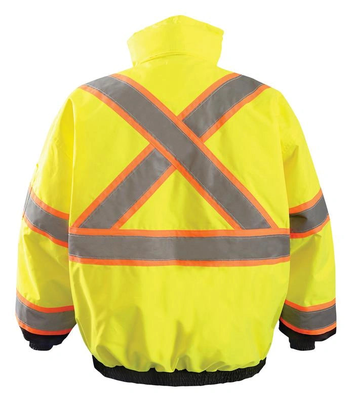 2-In-1 Black Bottom X-Back Quilted Bomber Jacket