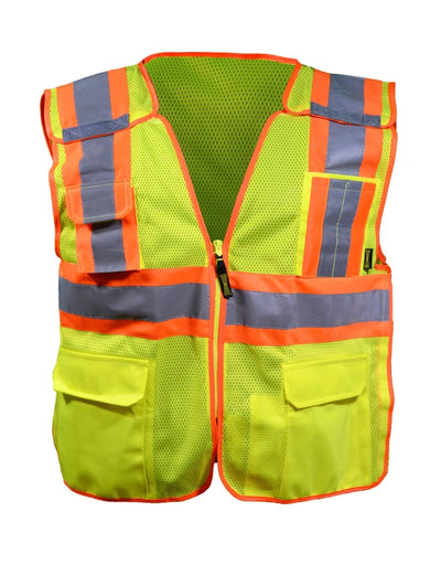 Mesh Two-Tone Breakaway Surveyor Vest w/Qr Zipper - Image 1