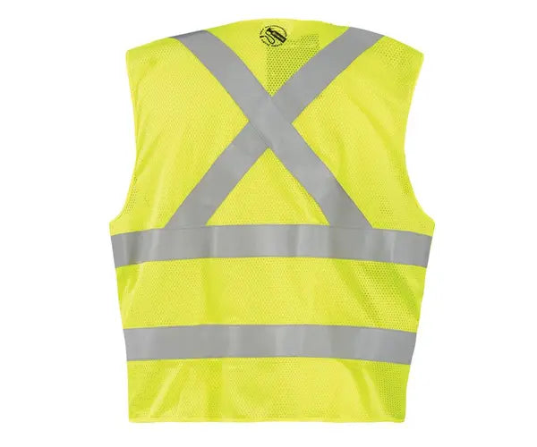 Mesh Self-Extinguishing X-Back Breakaway Vest W/Quick Release Zipper