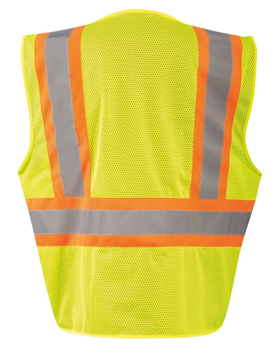 Mesh Two-Tone 3-Pocket Vest W/Zipper - Image 2