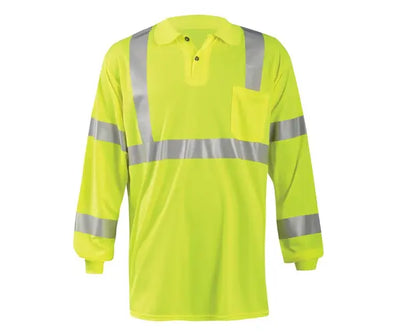 Wicking & Cooling Birdseye Polo Long Sleeve Class 3 T-Shirt - Image 1