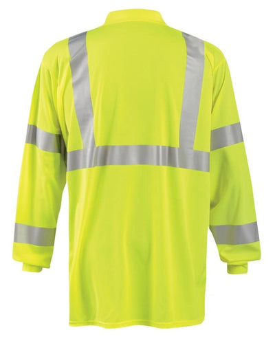 Wicking & Cooling Birdseye Polo Long Sleeve Class 3 T-Shirt - Image 2