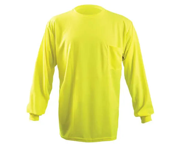 Non-Ansi Long Sleeve Wicking Birdseye T-Shirt W/Pocket
