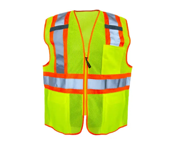 Mesh Two-Tone Vest W/Zipper