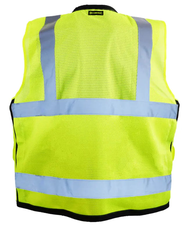 Solid Dual Stripe Surveyor Vest W/Zipper