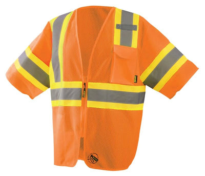 Mesh Self-Extinguishing Two-Tone Vest W/Quick Release Zipper - Image 4
