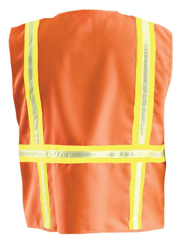 Solid Two-Tone Surveyor Vest W/Zipper