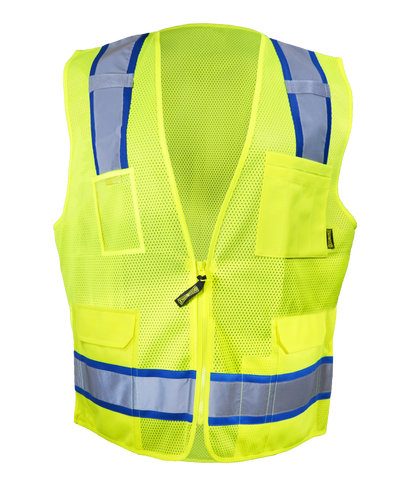 COLOR TWO-TONE MESH VEST W/ ZIPPER - Type R Class 2 - Image 4
