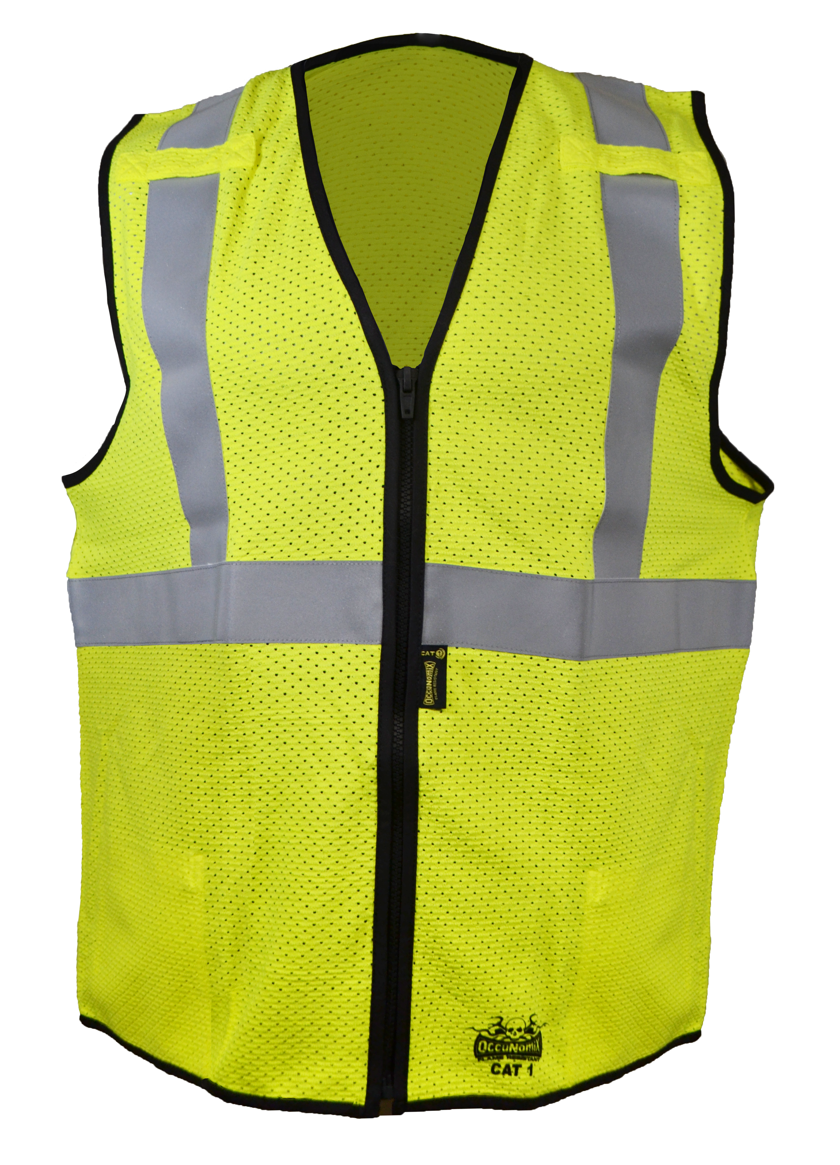 FR-VM2112Z Flame Resitant Mesh Zip Vest - Type R Class 2
