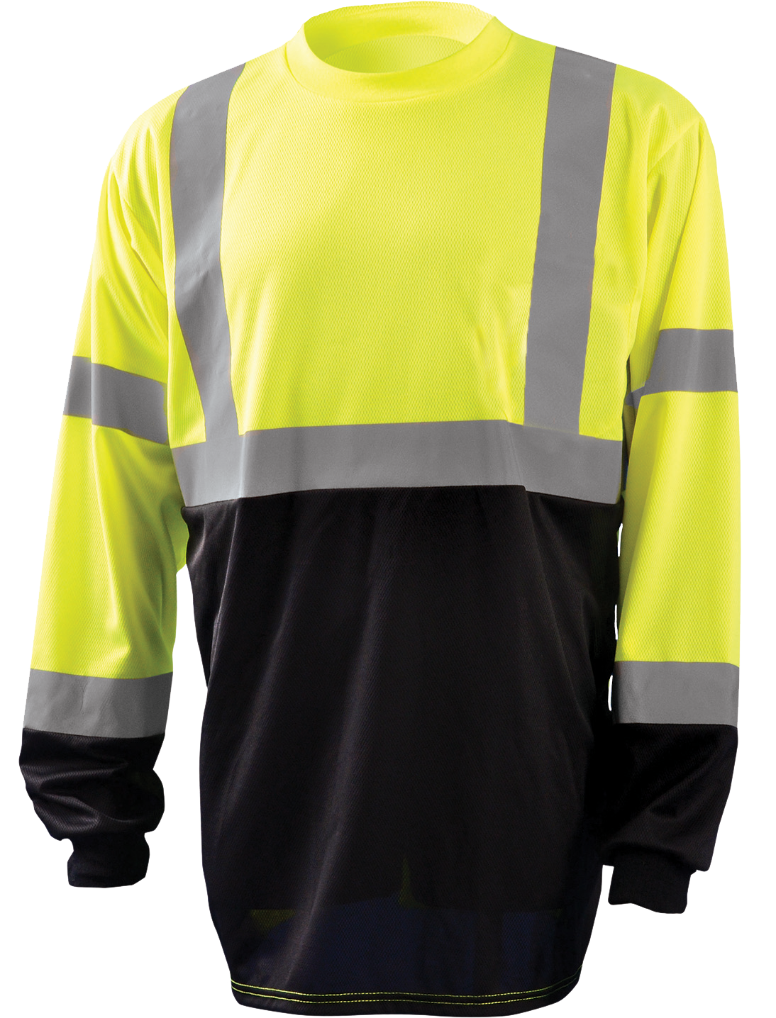 LONG SLEEVE BLACK BOTTOM WICKING BIRDSEYE T-SHIRT - NO POCKET - Type R Class 3