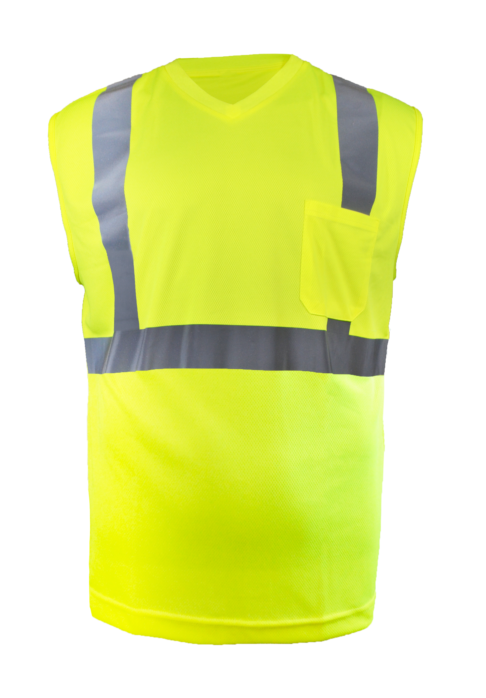 SLEEVELESS WICKING BIRDSEYE T-SHIRT w/POCKET - Type R Class 2