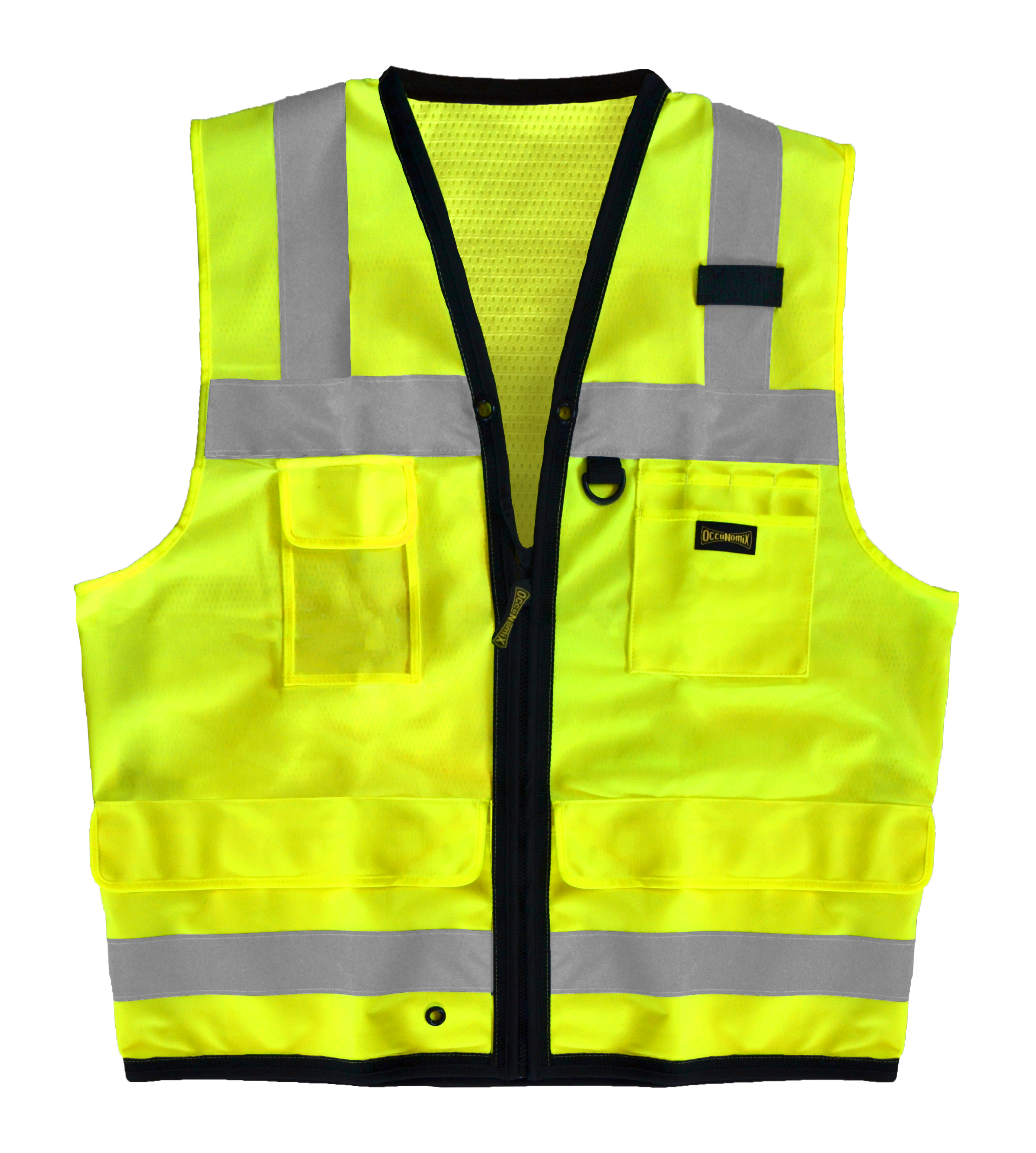 Solid Dual Stripe Surveyor Vest W/Zipper