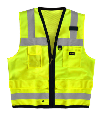 Solid Dual Stripe Surveyor Vest W/Zipper - Image 1