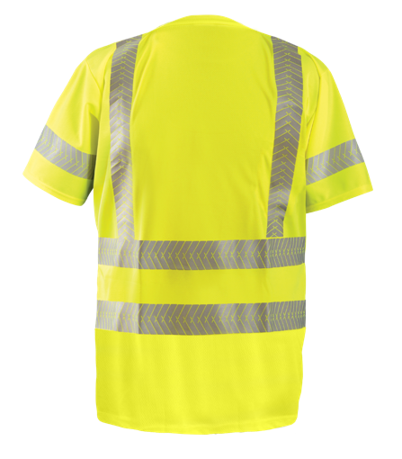 SHORT SLEEVE OCX™ PATENTED SEGMENTED TAPE BLACK BOTTOM W-POCKET - Type R Class 3