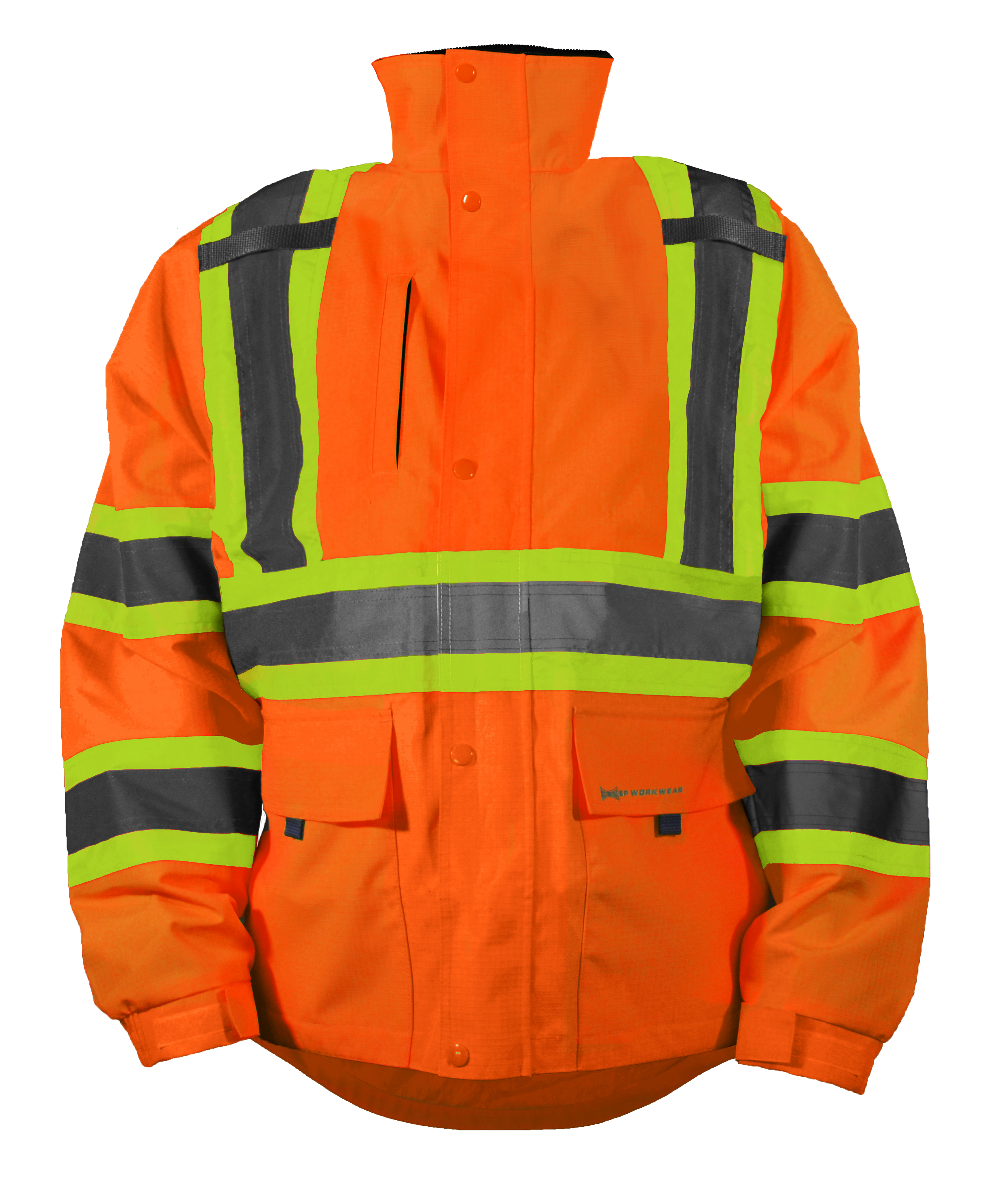 TWO-TONE X-BACK RIPSTOP RAIN JACKET - Type R Class 3