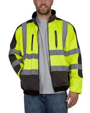 WARM UP™ GREY BOTTOM FULL ZIP SOFTSHELL JACKET - Type R Class 3 - Image 9