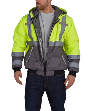 WARM UP™ GREY BOTTOM BOMBER JACKET - Type R Class 3