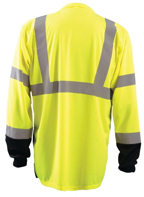 Long Sleeve Black Bottom Wicking Birdseye T-Shirt W/Pocket