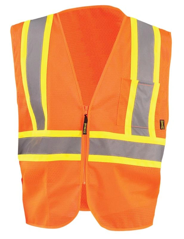 OccuNomix | Engineered Tough Safety Gear - TWO TONE MESH ZIPPER VEST