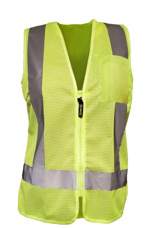 Sustainable Women's Mesh Vest w/ Zipper