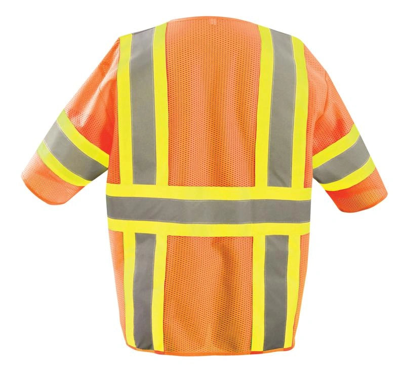 Mesh Self-Extinguishing Two-Tone Vest W/Quick Release Zipper