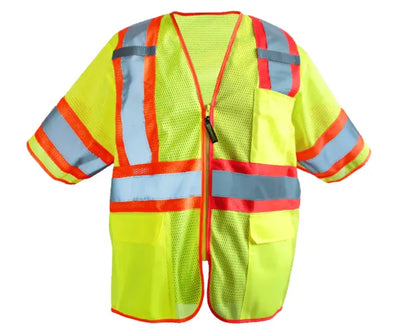 Mesh Two-Tone Vest W/Zipper - Image 1