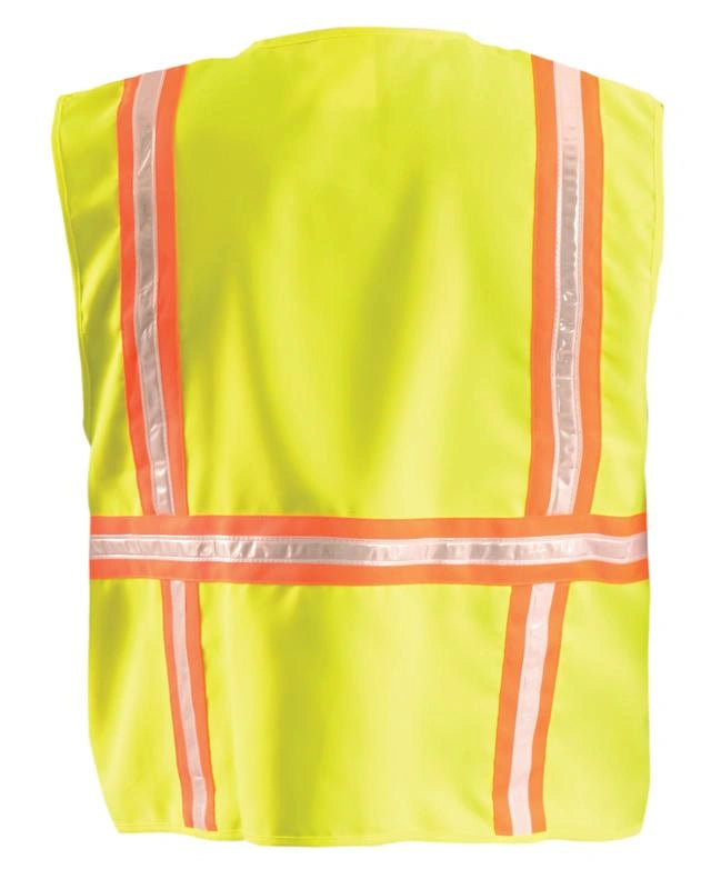 Solid Two-Tone Surveyor Vest W/Zipper