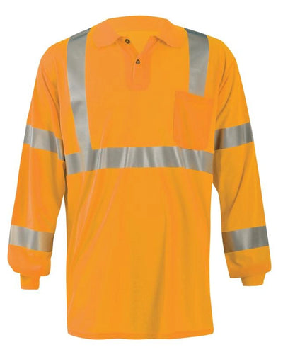 Wicking & Cooling Birdseye Polo Long Sleeve Class 3 T-Shirt - Image 3