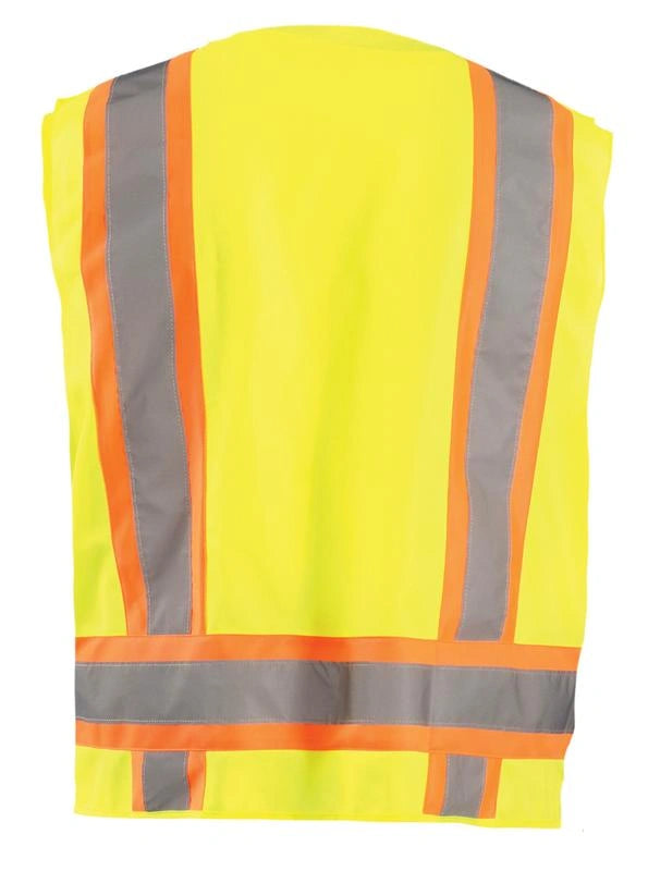 Solid Two-Tone Surveyor Vest W/Zipper