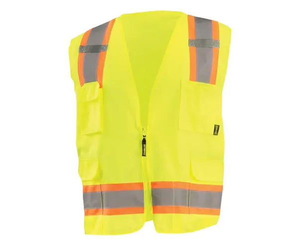 Solid Two-Tone Surveyor Vest W/Zipper