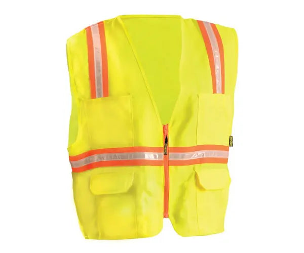 Solid Two-Tone Surveyor Vest W/Zipper