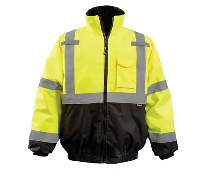 2-In-1 Black Bottom Quilted Bomber Jacket - Image 1
