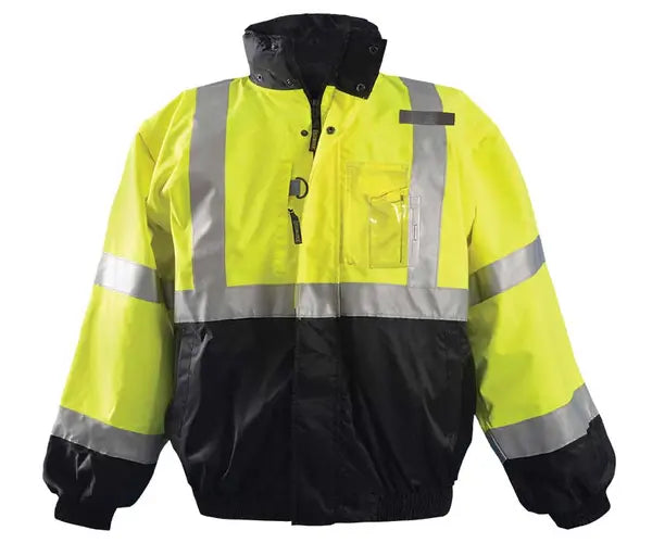 4-In-1 Black Bottom Fleece Bomber Jacket